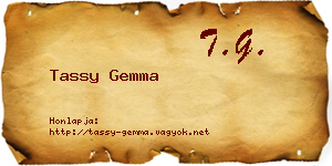 Tassy Gemma névjegykártya